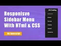 How to Create Responsive sidebar menu in HTML CSS Hamburger menu in HTML Devscore