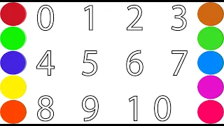 Drawing and Coloring 1 10 Numbers Math Problems For Kids