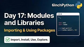 Python Modules Libraries Tutorial The Professional Way to Import Packages pip math random