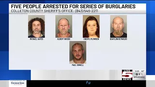 Colleton County deputies charge 5 in string of storage business burglaries