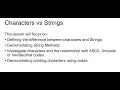 CIS125Strings and Characters in Java