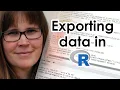 Exporting data in R