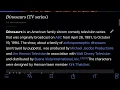 Dinosaurs TV Series Wikipedia Reading