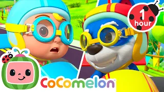 Animal Go-Kart Race! 🏎️🏆 CoComelon Animal Time Nursery Rhymes and Kids Songs | After School Club