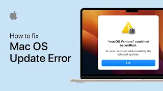 Mac OS Ventura Update Error - Installation Failed Fix
