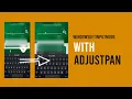 How to use android windowSoftInputMode adjustPan in Android Studio -