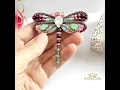 Beaded Dragonfly Brooch Handmade Insect Jewelry Insect Lover Gift