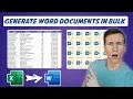 Generate MS Word documents in bulk based on an Excel list using Python