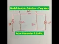 Nodal Analysis Solution Alexander Practice Problem 3 1