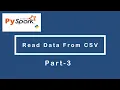 Pyspark Tutorial Read data from csv files Python Pyspark Dataframe