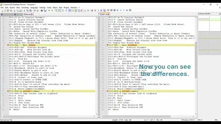 Compare Text files with Notepad