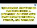 Refactoring and condensing a Javascript function with many repeat conditions strings and