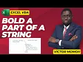 Bold a part of a string Excel VBA
