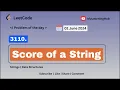 3110 Score of a String using Java Strings 01 June 2024 Data Structures Java Leetcode