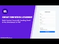 Contact Form with Sending Email with Attachment
