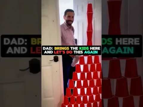 Papa Noticed The Paper Cup Wall... But Played Along