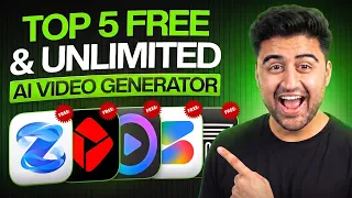 🔴 Top 5 FREE & UNLIMITED AI Video Generator 😍✅ | ai video kaise banaye free | Text to Video AI 2026