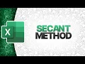 Secant Method In Excel Numerical Methods