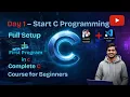 Day 1 Start C Programming with Hello World Complete C Course for Beginners