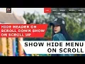 Hide Menu on scroll down show on scroll up - Html CSS And jQuery