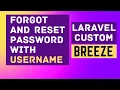 Laravel Breeze Reset Password with Email or Username