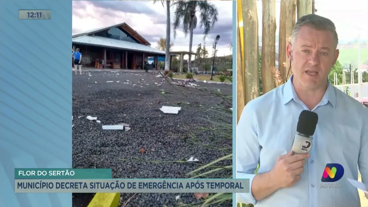 Flor do Sertão: município decreta situação de emergência após temporal