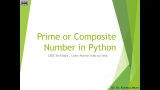 Prime and Composite numbers Python Programs for Beginners XI Computer Science IP