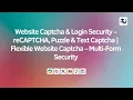 Odoo Website Captcha Login Security reCAPTCHA Puzzle Text Captcha Multi-Form Website Protection