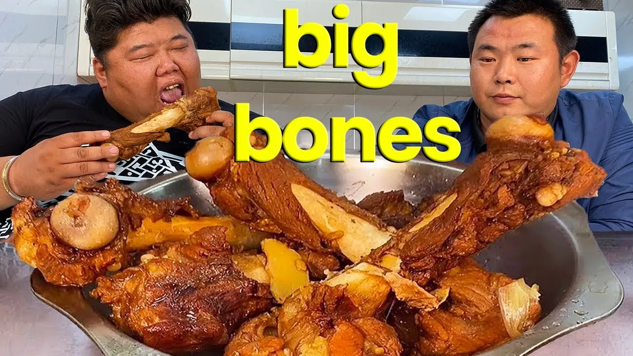 20 pounds of beef stick bones, make a pot of sauce big bones! 【Fat Monkey】