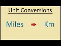 Miles to Kilometers Conversion 1 Mile Example