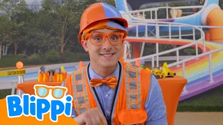 Blippi Excavator Song & Story | Educational Vehicle Cartoons