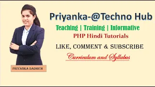 Print Echo Statement Variables and scope in PHP Tutorial in Hindi Priyanka- Techno Hub