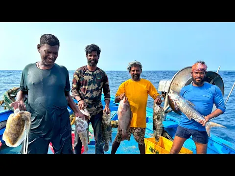 Download MP3 Wow ! Frist Day We Stayed in the Deep Sea Fishing For Catching Grouper Fish's | Day 1 | Episode 5