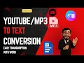 Lagu Convert an MP3 File to Text with Microsoft Word (Office 365) – Tutorial + Immersive Audio Version