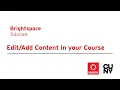 How To Edit Add Content In Your Course Instructors
