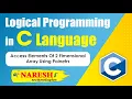 Access Elements of 2 Dimensional Array using Poinetrs Logical Programming in C Naresh IT