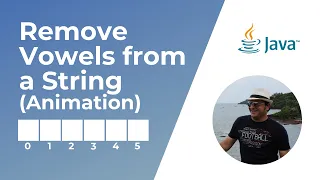 Remove Vowels from a String Animation Coding Interview Question