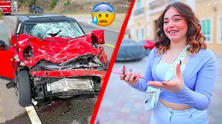 كسرنا سيارتها وفاجأتها بسيارة جديدة       دندنها