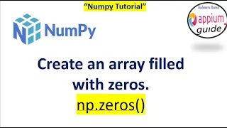 Create an Array filled with Zeros Using np zeros Python NumPy Tutorial for Beginners 2026