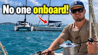 I jumped aboard a runaway catamaran in 30 knots