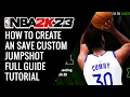 NBA 2K23 HOW TO CREATE AN SAVE CUSTOM JUMPSHOT FULL GUIDE TUTORIAL