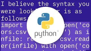 Creating a dictionary from a csv file