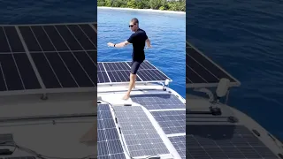 How much solar to run a vessel off-grid with six people on board? #sailingfamily #boatlife #solar