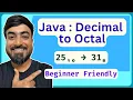 Convert Decimal Number to Octal Number in Java Number Systems Java Coding for Beginners