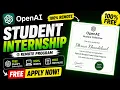 OpenAI Student Internship 2026 100 Remote FREE ChatGPT Apply Now