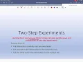 Two Step Experiments