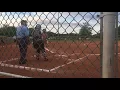 Gracie Lozier 2017 fouls fighting Dyersburg TN Galesburg IL Softball Dyersburg Varsity Fr