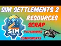 Sim Settlements 2 RESOURCES Scrap Categories Components