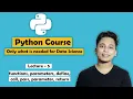 Functions in Python - Ep 5 Python only for Data Science