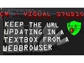 C Tutorial - Keep URL Updating in textBox from webBrowser